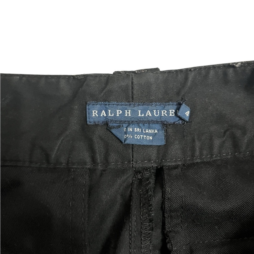 Vintage Ralph Lauren Black Low Rise Cargo Pants Sz 4 - Picture 6 of 10